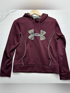 Under Armour Storm Hoodie Women’s Small Maroon Camo Logo